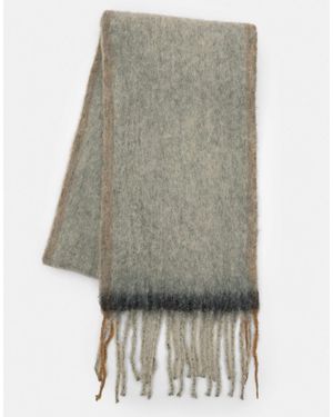 Pull&Bear – weicher fransenschal - Grau