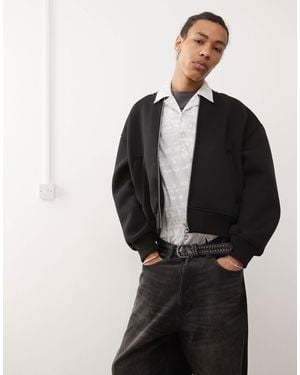 Weekday Sammy - bomber oversize en néoprène - Noir