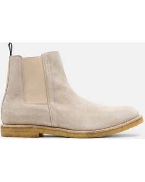 AllSaints Rhett Suede Chelsea Boots - Natural