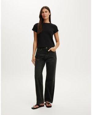 Cotton On 91 Straight Jean - Black