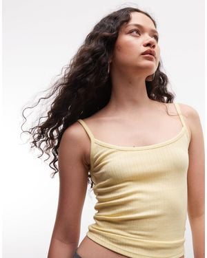 Collusion Pointelle Cami Top - Natural
