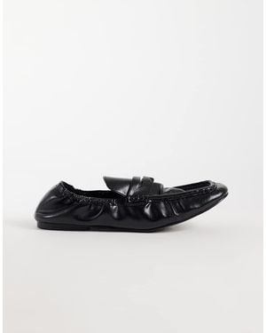 JW PEI Rowan Ruched Slip-on Loafers - Black