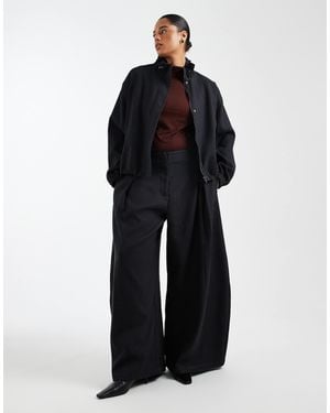 ASOS Asos Design Curve Tailored Super Wide Pants - Black