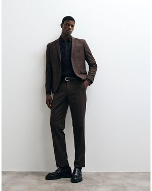 Jack & Jones Slim Fit Suit Trousers - Brown
