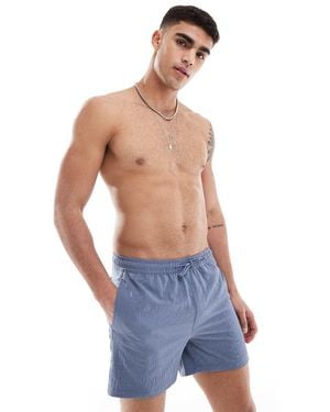Only & Sons Seersucker Swim Shorts - Blue