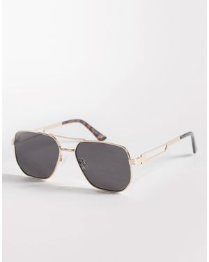 ASOS Metal Aviator Sunglasses - White