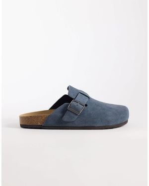 ASOS – mules aus verstärktem wildleder - Blau