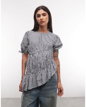 Collusion Channel Detail Blouse - Gray