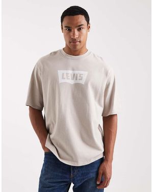 Levi's Vintage Batwing Logo Oversized Half Sleeve T-shirt - Natural