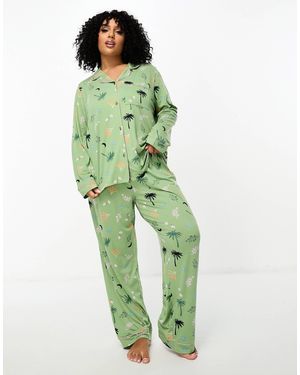 The Wellness Project Chelsea peers x plus – langer pyjama - Grün