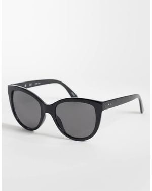 Vero Moda Large Rounded Sunglasses - Black