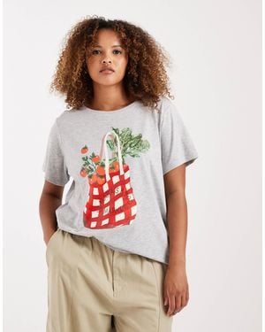 ONLY Tomatoes Graphic Print T-shirt - Red