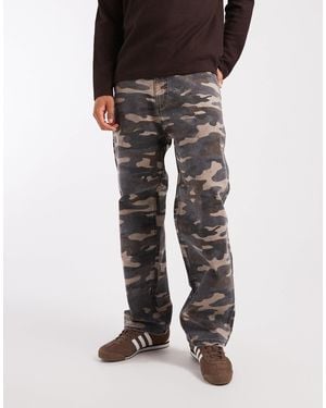 Jack & Jones Alex baggy Workwear Camo Pants - Black