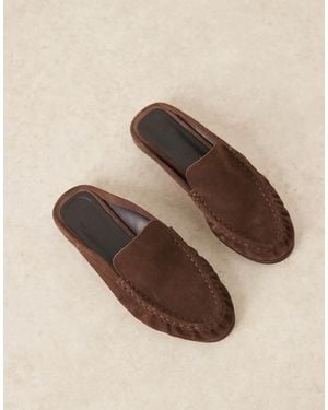 ASOS Mellow Premium Loafer Mules - Grey