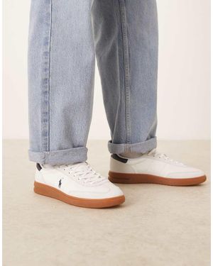 Polo Ralph Lauren Sneakers Van Suède Leer Met Rubberen Zool - Grijs