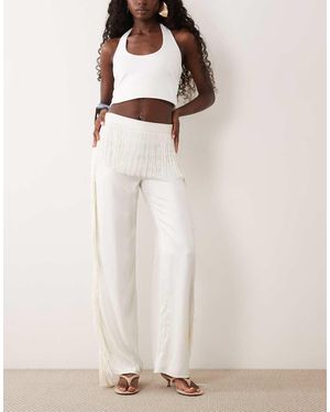 ASOS Pantaloni A Fondo Ampio - Neutro