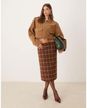 Motel Badra Midi Skirt - Natural
