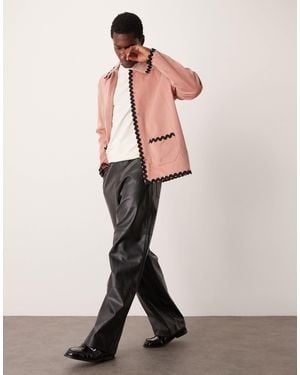 Sister Jane Contrast Trim Jacket - Pink