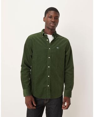 GANT Regular Fit Shield Logo Cord Shirt - Green