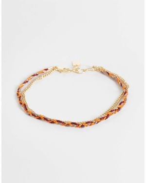 ASOS – mehrreihiges fußkettchen mit perlen - Weiß
