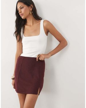 New Look Minirok Met Split - Bruin