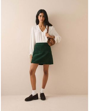 Nobody's Child Cord Patch Pocket Mini Skirt - Natural