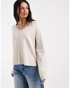 Levi's Jersey De Cuello De Pico Supersuave Con Bajo Abierto En Claro - Azul