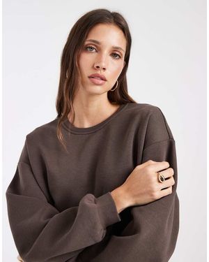 Vero Moda Felpa Oversize Cioccolato - Marrone