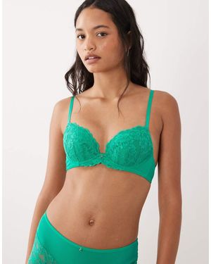 Ann Summers Sujetador Intenso Escotado Con Relleno Sexy Lace De - Verde