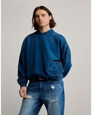 Desigual Plain Sweatshirt Logo - Blue