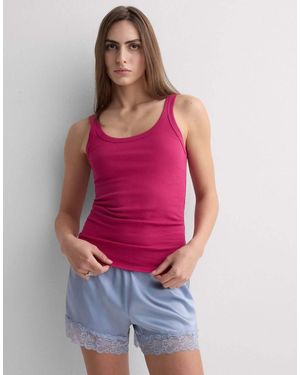 Intimissimi Superior Cotton Racer Back Vest Top - Red