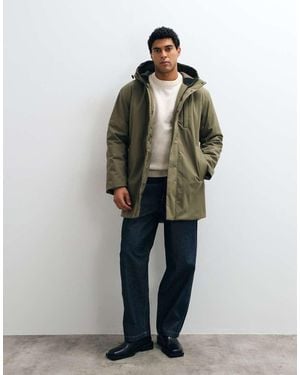 SELECTED Primaloft Waterproof Long Parka Jacket - Green