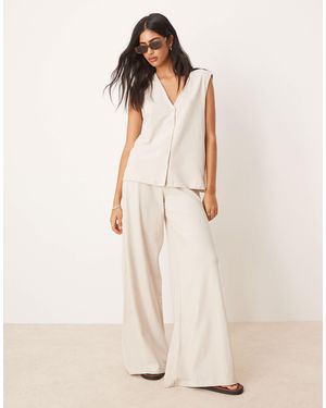 ASOS – hose aus strukturstrick - Natur