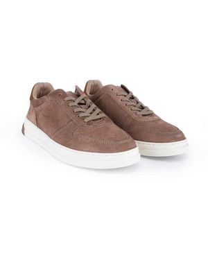 OFF THE HOOK Henley Suede Leather Low‑Top Trainers - Brown