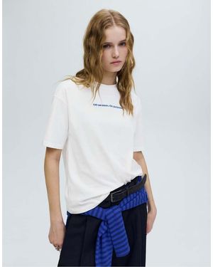 Pull&Bear Off-Season Graphic T-Shirt - White