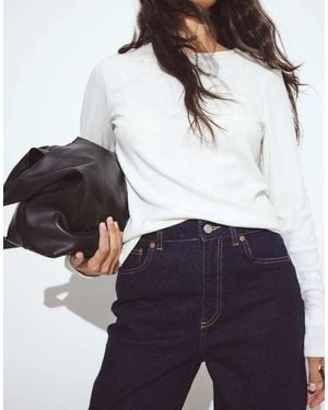 NA-KD Straight High Waist Jeans - White