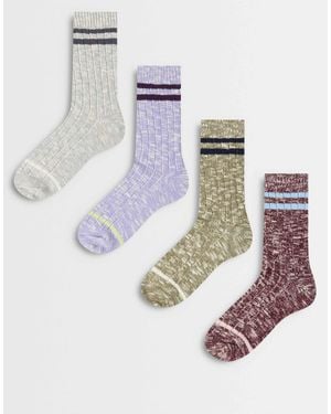 Cotton On 4-pack Cozy Weekend Socks - White