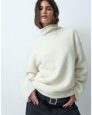 ASOS Pullover mit rollkante und stehkragen - Weiß