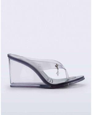 Melissa Nabeela Block Heel Sandals - White