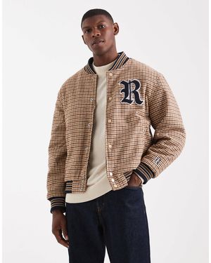 Redefined Rebel – kastige college-jacke - Natur