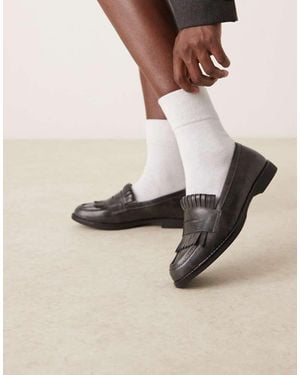 Glamorous Fringed Loafers - Natural