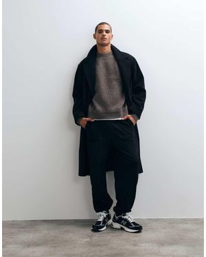ASOS Abrigo Extragrande Efecto Lana En - Azul