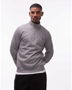 Paul Smith Half-zip Logo Sweater - Grey