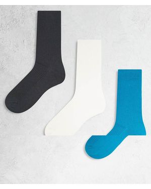 Cotton On Confezione Da 3 Paia Di Calzini Semplici - Blu