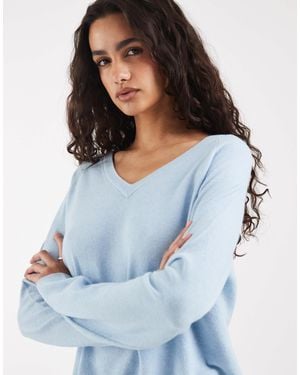 Levi's Superweicher pullover mit v-ausschnitt - Blau