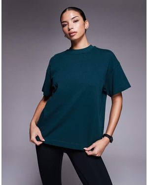 4505 Icon Heavyweight Cotton Oversized T-shirt With Quick Dry Finish - Blue