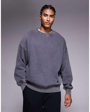 ADPT Sudadera Gris Lavado Extragrande De