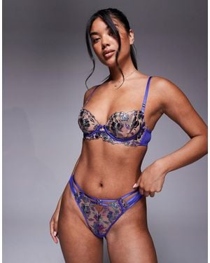 Ann Summers – euphoric – unwattierter, tief ausgeschnittener bh - Blau