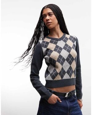Daisy Street Top Con Scollo A V - Blu