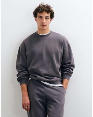 ASOS Oversized Acid Wash Sweatshirt - Grey